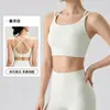 Sujetador deportivo cruzado en la espalda estilo AIo transfronterizo para mujer, absorbente de impactos, adecuado para entrenamiento y fitness, con tirantes finos dobles, sujetador de yoga, venta al por mayor