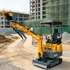 Excavadora pequeña nueva de 1.5 toneladas para exportación, se puede equipar con un martillo hidráulico, adecuada para renovación de patios y uso agrícola