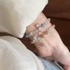 Pulsera Elástica Retro de Cristal Artificial de Fresa, Circonita, Flor Geométrica con Cuentas, Moda Nicho Elegante de Alta Gama, Joyería de Mano para Mujer