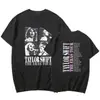 Nueva Camiseta Redonda de Manga Corta Estampada Deportiva de Verano para Concierto de Taylor Europea y Americana 2025