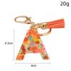 1 Peça Argila Macia Pedaços de Fruta Letra em Inglês Chaveiro de Resina Moda Feminina Simples Pingente para Bolsa com Chave de Borla