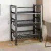 Estante de Almacenamiento para Cocina, Estante de Verduras Multifuncional de Piso de Múltiples Niveles, Estante para Ollas Doméstico, Estante de Almacenamiento para Horno de Microondas, Estante de Almacenamiento para Balcón