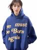 Suéter largo com estampa de espuma KANYE CPFM rebirth moda americana de rua KANYE moletom com forro de fleece masculino INS