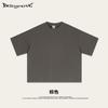Secado en Calle Primavera y Verano 240g Fresco Salona Caja Corta Ancha Color Sólido Manga Corta Camiseta Juvenil Camiseta de Hombre Moderna