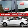 Adecuado para Mazda 2 Demio 2014-2019 Moldura de Ventana Marco de Puerta Negro Brillante Calcomanía de Pilar Central Modelos 07-13
