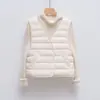 Chaleco de Plumas Chixin 90 Pinghu para Mujer Ligero Cuello en V Forro de Plumas Ropa Interior de Otoño e Invierno Chaleco Corto