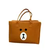 Bolsa de Viaje de Fieltro de Dibujos Animados Bolso de Mano de Fieltro Lindo Personalizado Bolsa Portátil para Guardar Cosméticos Neceser Personalizado