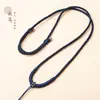 Colgante de Jade Tejido a Mano de 3 mm Cadena de Collar Ajustable con Nudo de Diamante, Cordón de Alta Calidad para Hombres y Mujeres, Estilo Chino