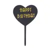 Tarjeta decorativa plegable sin plástico bronceador, sin acrílico, para pastel de feliz cumpleaños, mesa de postres, accesorios para posar enchufables