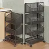 Prateleira de Armazenamento de Cozinha Multicamadas de Chão para Frutas e Legumes Carrinho Móvel Doméstico Prateleira de Armazenamento de Brinquedos para Banheiro Sala de Estar