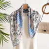 Bufanda Cuadrada Pequeña Nueva de Verano Bufanda de Seda Bufanda de Primavera y Verano para Mujer Bufanda con Estampado para Protección del Cuello Bufanda Profesional