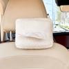 Caja de pañuelos creativa para coche, caja de papel para reposabrazos de coche, decoración para coche colgante, bolsa de pañuelos de felpa de dibujos animados linda