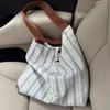 Bolso de Lona de Gran Capacidad para Mujer 2024 Nuevo Verano Moda Casual Bolso de Hombro Tipo Tote para Viaje