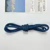Cordones Redondos de Poliéster Trenzado con Núcleo, a Cuadros, Dos Tonos, 5 mm, del Fabricante, en Stock, para Zapatos Deportivos y Casuales, Color Blanco Colorido, Unisex, Estilo Ins