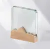 Trofeo de Cristal Creativo Hecho a Medida Decoración de Premio para Reunión Anual Estilo Nórdico Placa de Vidrio Regalo de Empresa Premio Grabado