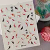 Adesivos de Unha Estilo Chinês Peixe Koi da Sorte, Adesivos de Unha DIY Peixe Koi Estilo Tinta Adesiva Plana, Finos e Flexíveis