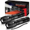 Linterna LED T6 para ciclismo al aire libre, recargable, con zoom, linterna de patrulla, explosiones transfronterizas Temu A100