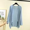 Cárdigan fino de verano de manga larga para mujer, ropa modal con protección solar, chaqueta chal de color liso, ropa de abrigo irregular, camisa con aire acondicionado