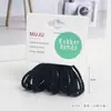Gomas para el pelo estilo coreano en paquete de tarjeta con código de barras, Accesorios para el pelo de supermercado para mujer, Bandas elásticas gruesas de alta elasticidad, Anillos para el pelo sin marcas, Elásticos para coleta alta