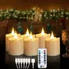 Luz de Vela Electrónica Led Impermeable Decoración Navidad Plástico Halloween Recargable Tipo-C Luz de Ambiente de Vela