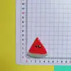 Juguete de comida de simulación DIY, rodajas de fruta, rodajas de sandía, pasador hecho a mano creativo, material para zapatos con agujeros, accesorios de joyería de resina