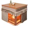 Mesa Calefactora Plegable de Hunan para Uso Doméstico, Mesa Calefactora Cuadrada, Parrilla Calefactora Modelo Nuevo, Mesa Kang Simple de 70 Mesa de Comedor