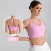Chaleco de Yoga de Sensación Desnuda de Verano para Mujer, Sujetador Deportivo de Espalda Cruzada, Top Deportivo de Yoga para Fitness, Sujetador Deportivo con Absorción de Impactos