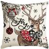 Nueva Funda de Almohada Navideña Patrón de Árbol de Navidad Muñeco de Nieve Decoración de Sala de Estar Sofá Navideño Funda de Cojín Directa de Fábrica