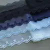 D24J1 Acessórios Artesanais DIY Malha de Algodão Japonesa Fio de Algodão Malha de Estrela Renda Bordada Acabamento Larga 6.5cm Especial