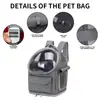 Mochila Transparente de Doble Hombro para Gato, Mochila Plegable Grande de Gran Capacidad para Exteriores, Mochila Espacial Transpirable Portátil para Gatos Mascotas