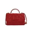 2026 Novo Estilo Bolsa Quadrada Pequena com Corrente Losangular Bolsa Transversal para Mulheres Moda Coreana Versátil Bolsa para o Dia a Dia Bolsa de Ombro Feminina