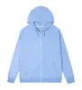 Sudadera con capucha y cremallera de manga larga forrada de forro polar para otoño e invierno, logo estampado o bordado personalizado, adecuada para eventos grupales corporativos, uniformes de clase y reuniones