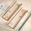 Lanzhai Criativo Pintado Pêssego Verde Lótus Ameixa Verde Cristal Peso de Papel Espessado Pressionador de Livros Pressionador de Papel Peso de Papel Guofeng Régua Texto