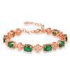 Pulseira de Diamante Esmeralda Imitação de Luxo do Brasil Pulseira de Cristal Grama da Sorte Arco-Íris Pulseira de Laço Único Turmalina Imitação