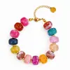 Nuevo Conjunto de Collar y Pulsera de Cuentas de Colores de Amazon, Estilo Bohemio de Verano, Joyería de Moda de Resina para Mujer