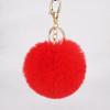 Llavero con colgante de bola de pelo de conejo Rex de imitación de 8 cm, venta al por mayor de fábrica, para bolso de piel de mujer, accesorios para coche