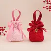 Caja de Dulces para Boda, Bolsa Portátil de Dulces para Boda, Flor en Relieve de Alta Gama, Estilo Chino Creativo, Plegable-Gratis Recuerdo