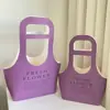Bolsa de Mano de Flores Bolsa de Regalo Fabricante Suministro Transfronterizo Cesta de Flores de Mano Bolsa de Empaque Floral de Papel Bolsa Floral de Papel Kraft