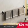 Toalheiro, casa de banho sem perfuração, espaço negro, alumínio WC, casa de banho, rack de casa de banho, pendurado na parede, barra de toalha, rack de armazenamento