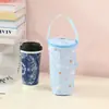 Linda Bolsa Isotérmica para Té de Leche, Bolsa Refrigeradora Portátil con Forma de Corazón Femenino, Bolsa Tote Conveniente para Bebidas Frías de Verano
