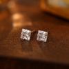 Aretes de Amor de Plata Esterlina 999 con Zirconia para Hombres y Mujeres Nuevo Estilo Caliente Aretes de Diamante Solitario de Plata para Pie Agujeros en las Orejas Agujeros en las Orejas Aretes
