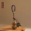 Chaveiro Pingente de Cabacinha Esculpida em Sândalo Verde para Homens e Mulheres, Sachê Ornamento do Ano do Coelho