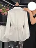 Camisa de Manga Larga Versátil y Hermosa para Mujer, Estilo Nuevo Primavera y Verano, Ceñida a la Cintura, Adelgazante, Blusa Elegante, para Viajeras Transfronterizas de Amazon en Europa y América