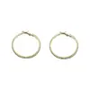 Pendientes Largos de Plata 925 con Pasador Coreano Dongdaemun Completamente Incrustados de Diamantes para Mujer, Pendientes Metálicos Circulares, Nueva Colección 2025, Joyería para Orejas Estilo Normcore