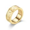 Anéis europeus e americanos de e-commerce explosões estrela lua aço titânio anel popular personalidade anel de casal joias de mão transfronteiriças atacado