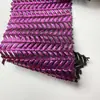 Tejido de Malla con Patrón de Espiga de Trigo con Estampado Completo Dorado, Tejido de Malla Elástica de Espiga para Decorar Vestidos de Escenario y Desfile de Moda