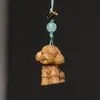 Chaveiro de Carro Folha de Bordo Pintada de Sândalo Pingente Feminino Pingente de Bolsa de Madeira Anel de Chaveiro Presente Lembrança