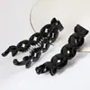 Acessórios para Joias DIY Feitos à Mão 3 Fivelas Redondas Vazadas Curvas para Rabo de Cavalo Pente para Cabelo Plástico Denteado Presilha Torção Presilha Banana