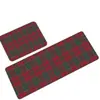 Tapetes de chão com tema de Natal transfronteiriços, tapetes de chão xadrez, tapetes de chão de cozinha, tapetes de chão resistentes a manchas, resistentes a óleo e absorventes, um conjunto de dois, com base antiderrapante