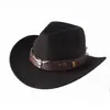 Fedora de lã, chapéu de cowboy, estilo étnico masculino e feminino, chapéu de sol estilo europeu e americano para casais primavera e verão, chapéu de jazz